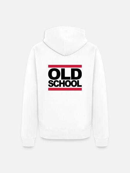 oldschool_2c - Unisex Premium Organic Zip Hoodie - white