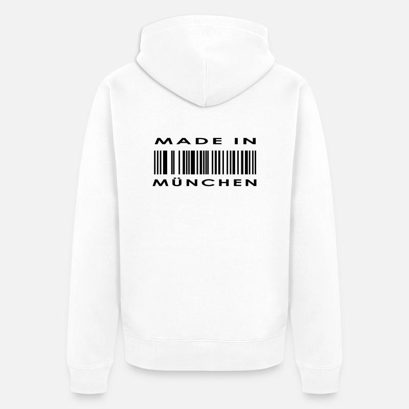 München - Unisex Premium Bio Zip Hoodie - Weiß