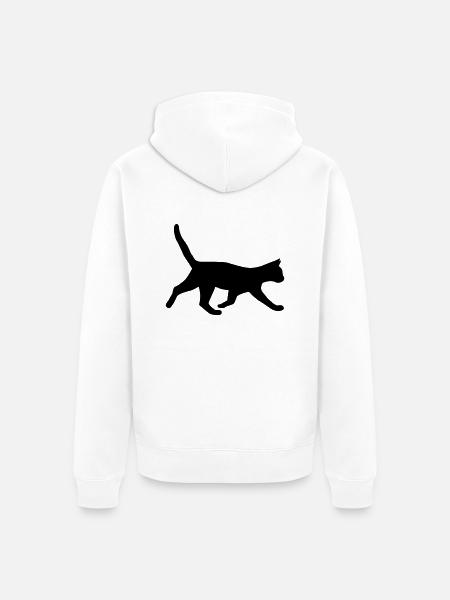 KATZE - Unisex Premium Bio Zip Hoodie - Weiß