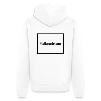 Talk Nerdy - Veste à capuche bio Premium Unisexe - blanc - Dos - Thijin (182cm)