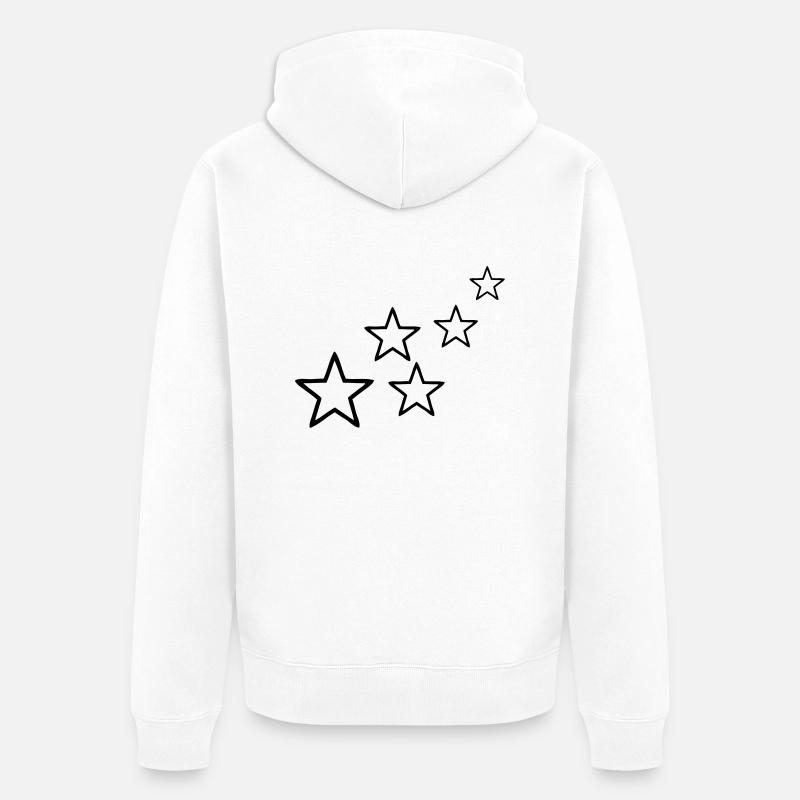 étoiles - Veste à capuche bio Premium Unisexe - blanc