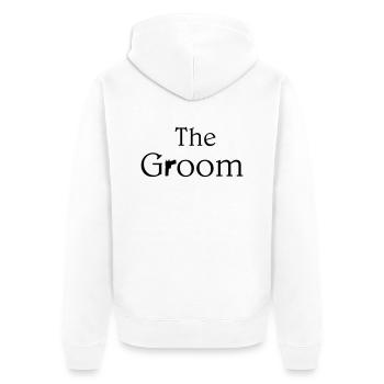 The groom - Unisex Premium Bio Zip Hoodie - Weiß - Hinten - Thijin (182cm)