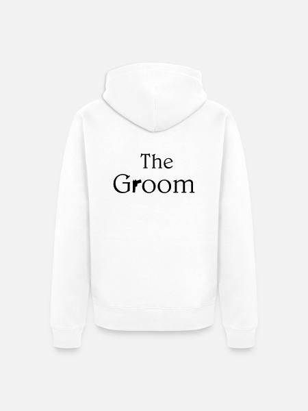 The groom - Unisex Premium Bio Zip Hoodie - Weiß