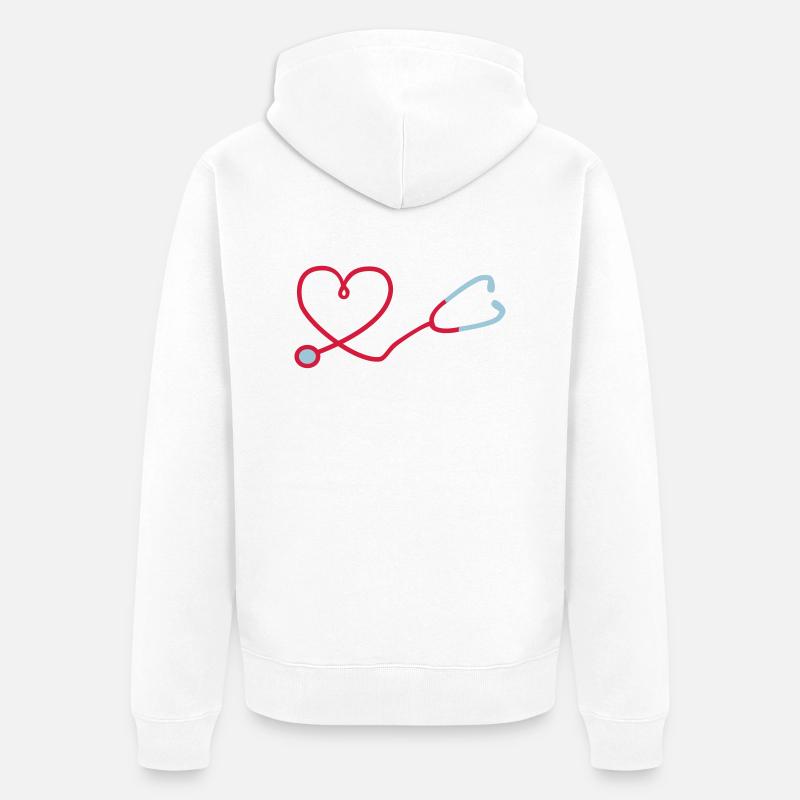 Stethoskop - Veste à capuche bio Premium Unisexe - blanc