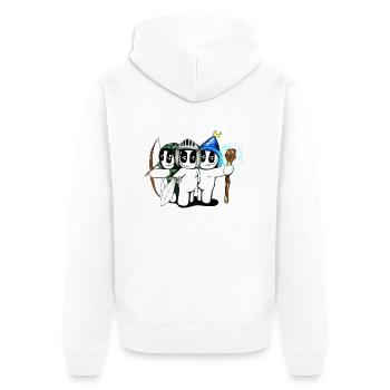 Medievalsnap - Unisex Premium Organic Zip Hoodie - white - Back - Thijin (182cm)