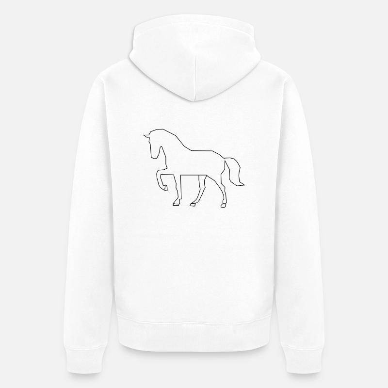 Cheval - Veste à capuche bio Premium Unisexe - blanc