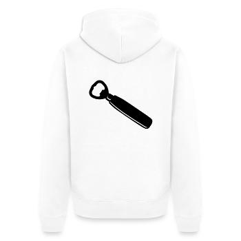 Bottle opener - Unisex Premium Organic Zip Hoodie - white - Back - Thijin (182cm)