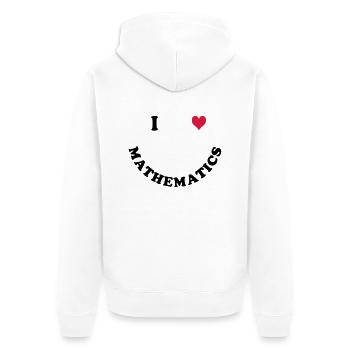 Mathématiques - Veste à capuche bio Premium Unisexe - blanc - Dos - Thijin (182cm)