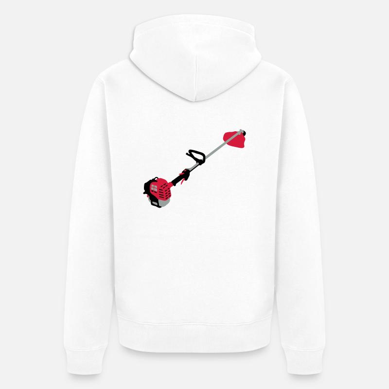 la débroussailleuse_d1 - Veste à capuche bio Premium Unisexe - blanc