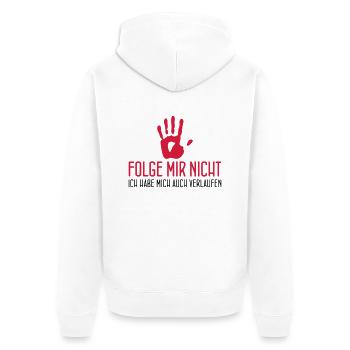 SUIVEZ-MOI PAS - Veste à capuche bio Premium Unisexe - blanc - Dos - Thijin (182cm)