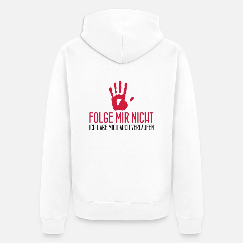 SUIVEZ-MOI PAS - Veste à capuche bio Premium Unisexe - blanc