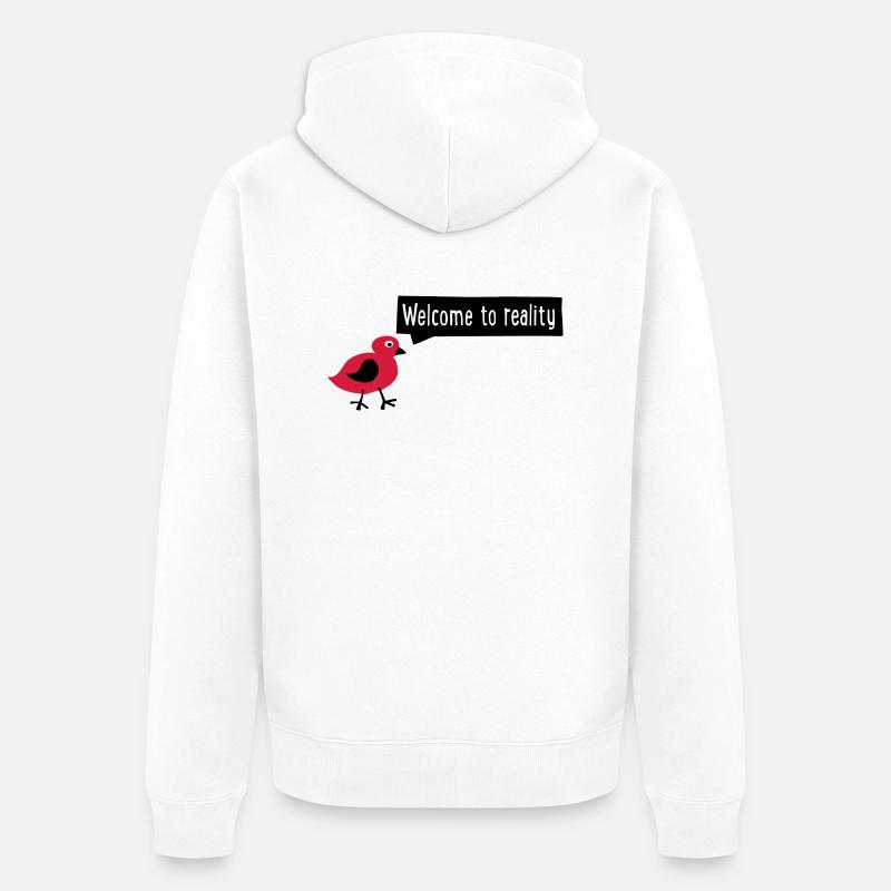realité - Veste à capuche bio Premium Unisexe - blanc