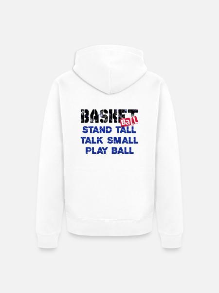 basketball 05 - Unisex Premium Organic Zip Hoodie - white