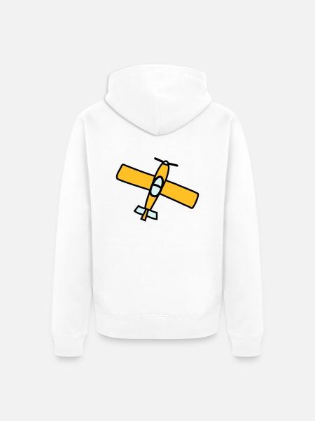 Airplane Design - Unisex Premium Organic Zip Hoodie - white