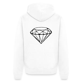 Diamant - Veste à capuche bio Premium Unisexe - blanc - Dos - Thijin (182cm)