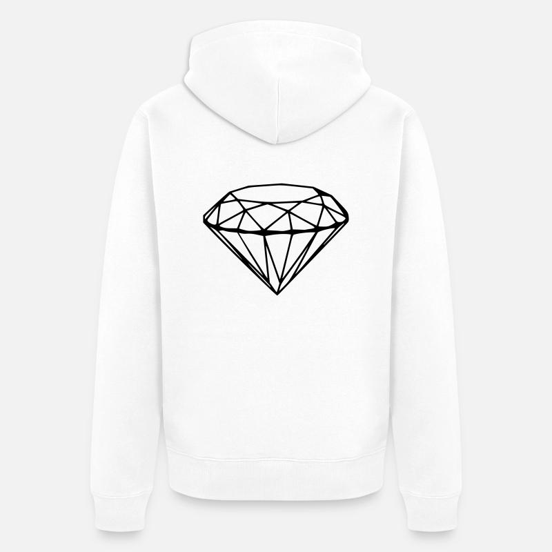 Diamant - Veste à capuche bio Premium Unisexe - blanc