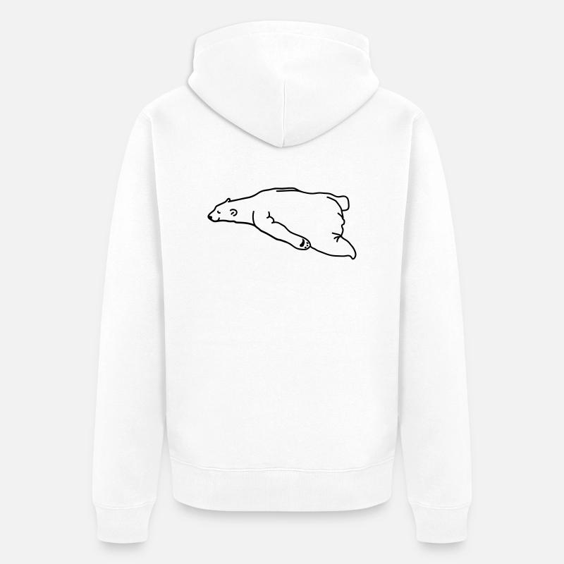 lazy_bear - Veste à capuche bio Premium Unisexe - blanc