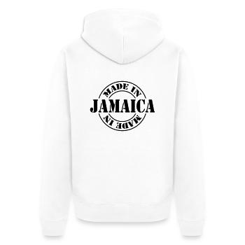 made in jamaica m1k2 - Veste à capuche bio Premium Unisexe - blanc - Dos - Thijin (182cm)
