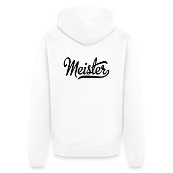 Meister - Unisex Premium Bio Zip Hoodie - Weiß - Hinten - Thijin (182cm)