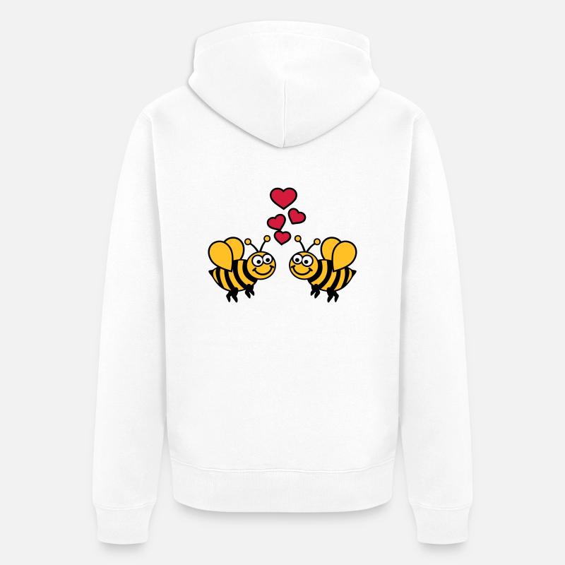 Abeille - Veste à capuche bio Premium Unisexe - blanc