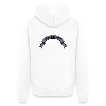 Bannière Memento Mori - Veste à capuche bio Premium Unisexe - blanc - Dos - Thijin (182cm)