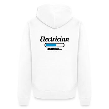 Électricien - Veste à capuche bio Premium Unisexe - blanc - Dos - Thijin (182cm)