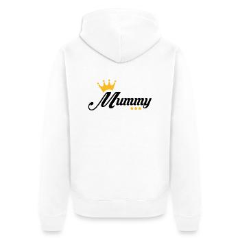 Muttertag / Mama / Mutter / Mutti / Mother's day - Unisex Premium Bio Zip Hoodie - Weiß - Hinten - Thijin (182cm)