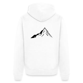 Mountain, Hiking Nature, Berge, Alpen - Unisex Premium Bio Zip Hoodie - Weiß - Hinten - Thijin (182cm)