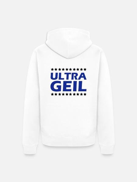 ultra_geil_02 - Unisex Premium Bio Zip Hoodie - Weiß