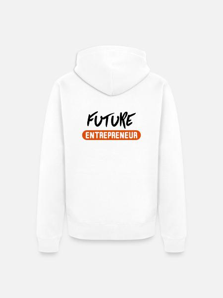 future entrepreneur - Unisex Premium Bio Zip Hoodie - Weiß