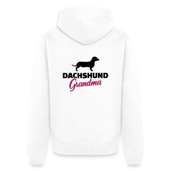 Dackel - Unisex Premium Bio Zip Hoodie - Weiß - Hinten - Thijin (182cm)