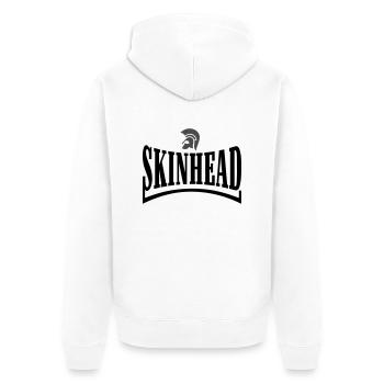 Skinhead - Unisex Premium Bio Zip Hoodie - Weiß - Hinten - Thijin (182cm)