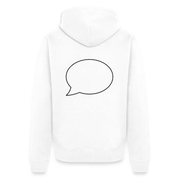 Speech bubble empty - Unisex Premium Organic Zip Hoodie - white - Back - Thijin (182cm)