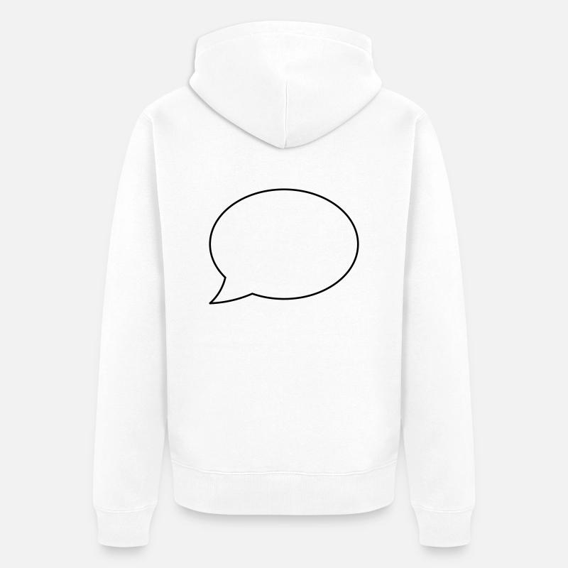 Bulle de parole vide - Veste à capuche bio Premium Unisexe - blanc