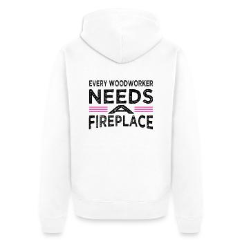 sabrina charpentier tshirts blagues présentent l’idée - Veste à capuche bio Premium Unisexe - blanc - Dos - Thijin (182cm)
