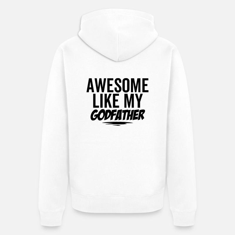 Génial comme mon parrain - Veste à capuche bio Premium Unisexe - blanc