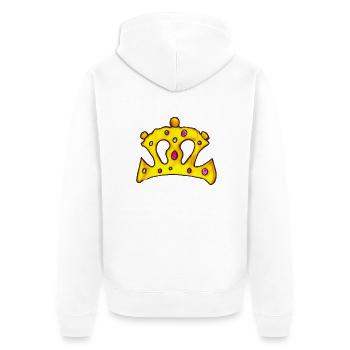 Crown King Queen Emperor Majesty Children Design - Veste à capuche bio Premium Unisexe - blanc - Dos - Thijin (182cm)