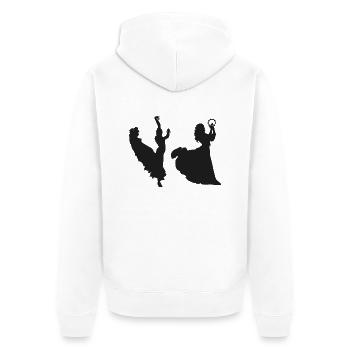 Dancing Dance Music - Unisex Premium Bio Zip Hoodie - Weiß - Hinten - Thijin (182cm)