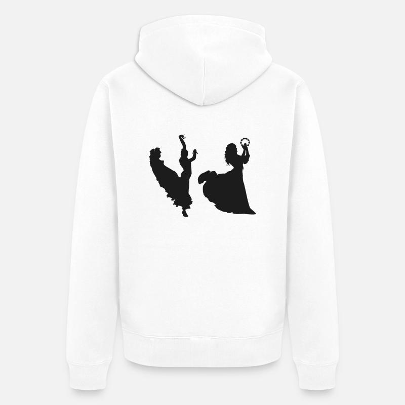 Danse Musique de danse - Veste à capuche bio Premium Unisexe - blanc