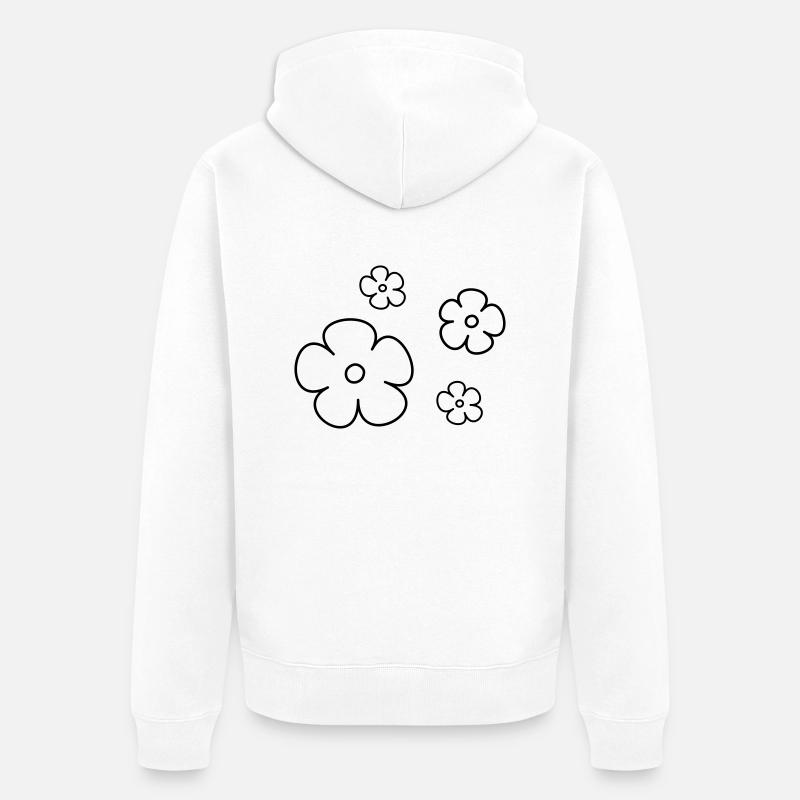 Fleur - Veste à capuche bio Premium Unisexe - blanc