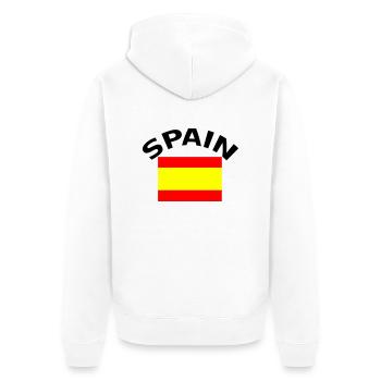 Espagne, Espagne, Espana, drapeau, drapeau - Veste à capuche bio Premium Unisexe - blanc - Dos - Thijin (182cm)