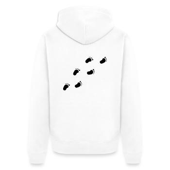 Baby pieds, les pieds des enfants, les enfants, - Veste à capuche bio Premium Unisexe - blanc - Dos - Thijin (182cm)