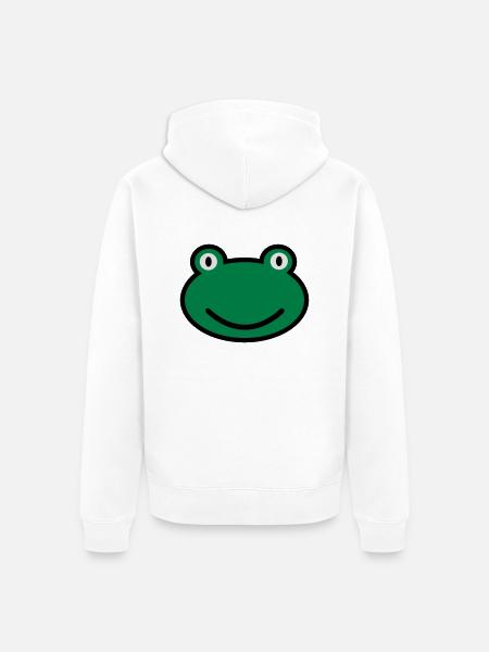 Frosch - Unisex Premium Bio Zip Hoodie - Weiß