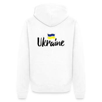 ukraine - Unisex Premium Bio Zip Hoodie - Weiß - Hinten - Thijin (182cm)
