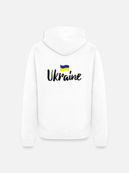 ukraine - Unisex Premium Bio Zip Hoodie - Weiß