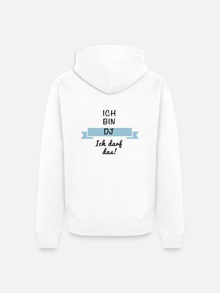 DJ Discjockey - Unisex Premium Bio Zip Hoodie - Weiß
