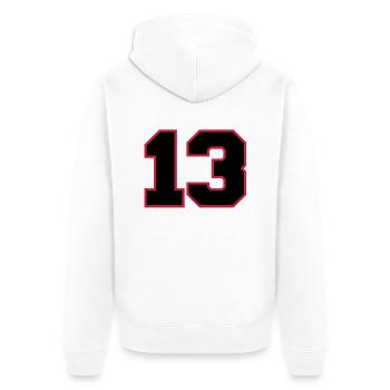 number13 - Veste à capuche bio Premium Unisexe - blanc - Dos - Thijin (182cm)