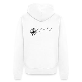 pissenlit - Veste à capuche bio Premium Unisexe - blanc - Dos - Thijin (182cm)