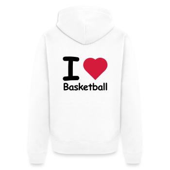basket basket ball basketball - Veste à capuche bio Premium Unisexe - blanc - Dos - Thijin (182cm)
