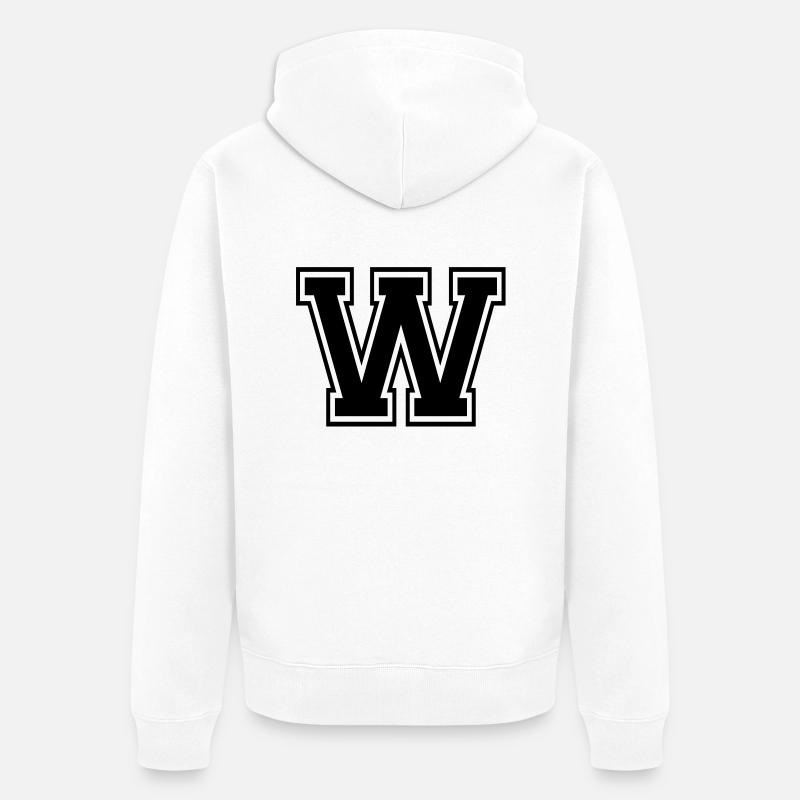 w - Unisex Premium Bio Zip Hoodie - Weiß